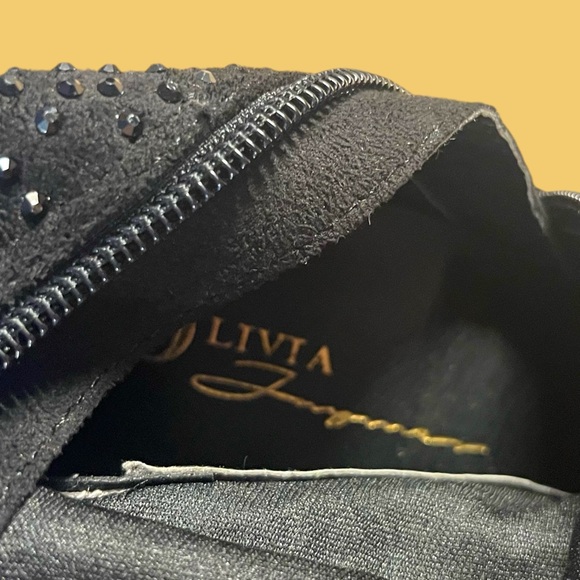 Black Glitter Over-The-Knee Heeled Boot Size 6.5 - Picture 6 of 7